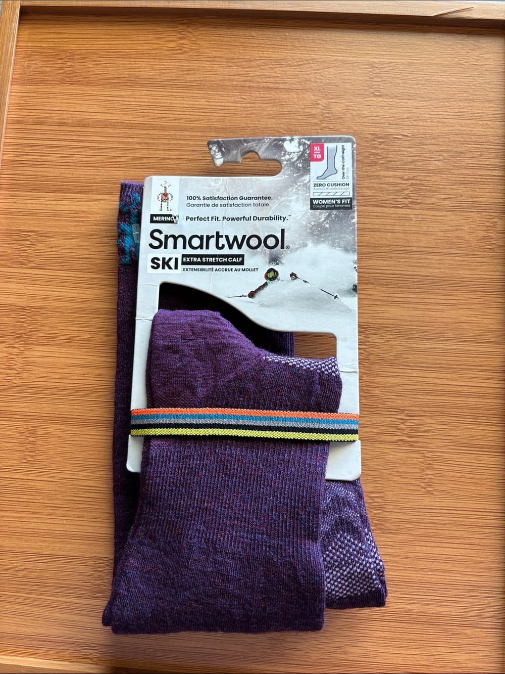 Smartwool womens fit  Purple Merino Ski Socks zero Cushion - Picture 2 of 4
